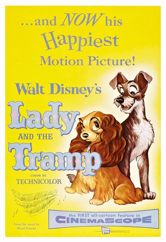 دانلود انیمیشن لیدی و بانو Lady and the Tramp 1955 دوبله فارسی